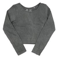 Šedé žebrované crop triko F&F