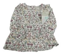 Nové - Bílá halenka s kytičkami Primark