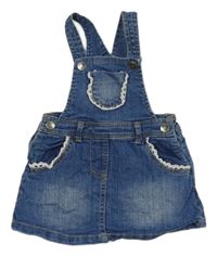 Modrá riflová laclová sukně s krajkou Topolino