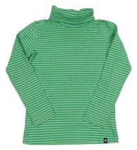 Zeleno-limetkové pruhované triko s rolákem Jako-o