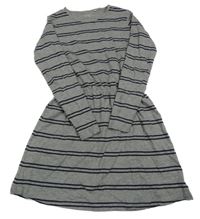 Šedo-černé pruhované šaty Name it