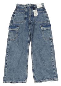 Nové - Modré cargo mid rise rifle Denim Co. 