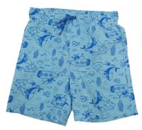 Modré bavlněné kraťasy s ponorkami So Cute