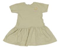 Béžové bavlněné šaty s citronem H&M