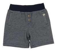 Tmavomodro-bílé melírované teplákové kraťasy Topomini