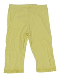 Žluté capri legíny s krajkou Lupilu