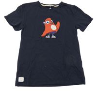 Tmavomodré tričko s obrázkem 