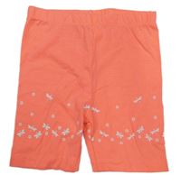 Neonově růžové legínové kraťasy s vážkami Topolino