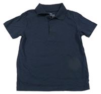 Tmavomodré polo tričko H&M