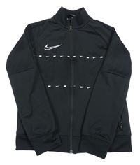Černá propínací sportovní mikina s logy Nike