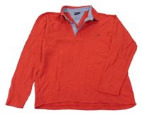 Červené polo triko s logem Tommy Hilfiger vel. 176