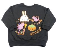 Tmavošedá oversize mikina s Peppa Pig George