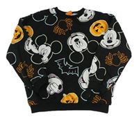 Černá oversize mikina s Míickey a dýněmi George 