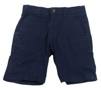 Tmavomodré chino plátěné kraťasy M&S