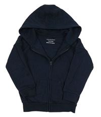 Tmavomodrá propínací oversize mikina s kapucí zn. PRIMARK