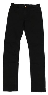 Černé skinny teplákové rifle H&M