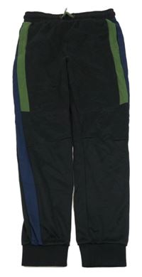 Černo-khaki-tmavomodré sportovní tepláky M&S