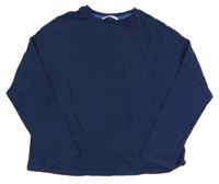 Tmavomodré triko s kapsou M&S