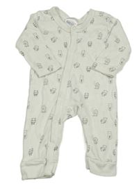 Bílý overal se zvířátky Beauty Baby