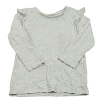 Šedé melírované triko s volánky Matalan