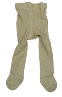 Smetanovo-zlaté melírované punčocháče H&M