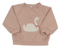 Starorůžová mikina s labutí