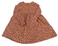 Skořicovo-černé vzorované šaty F&F