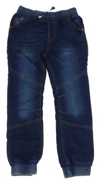 Tmavomodré cuff teplákové rifle s úpletovým pasem Mothercare