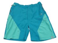 Modrozeleno-zelenotyrkysové šusťákové outdoorové kraťasy REGATTA