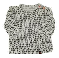 Bílo-černé vzorované triko Prénatal