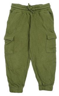 Khaki cargo tepláky H&M