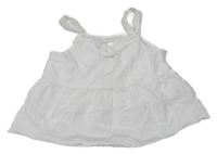 Bílý puntíkovaný halenkový peplum top s mašlí Next 