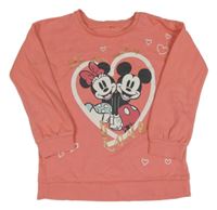 Lososová mikina s Minnie a Mickey George