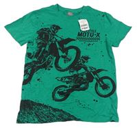 Zelené tričko s motorkáři Next