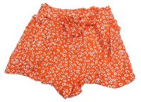Červené květované lehké kraťasy Primark