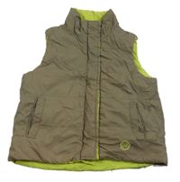 Khaki šusťáková zateplená vesta