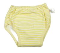 Žluto-bílé pruhované učící kalhotky