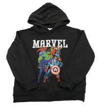 Černá mikina s Avengers a kapucí zn. H&M