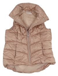 Starorůžová prošívaná šusťáková zateplená vesta H&M