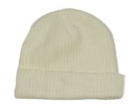 Smetanová žebrovaná čepice