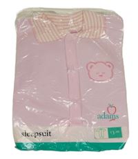 Nové - Růžový ovral s medvědem a límečkem Adams