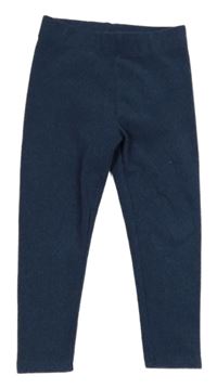 Tmavomodré žebrované legíny Nutmeg