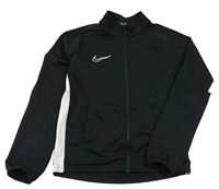 Černo-světlešedá sportovní propínací funkční mikina s logem Nike