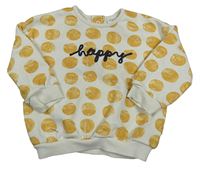 Světlebéžová puntíkatá mikina s nápisem F&F