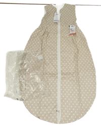 Nové - Béžový podšitý spací pytel s hvězdami