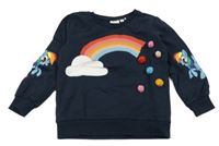 Tmavomodrá mikina s duhou a My Little Pony Name it