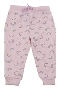 Růžové tepláky s duhami a hvězdami Orsolino