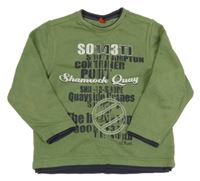 Khaki mikina s nápisem S. Oliver