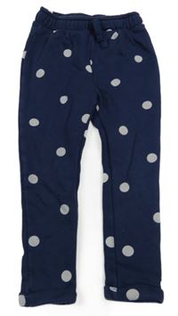 Tmavomodré puntíkaté tepláky M&S