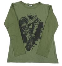 Khaki triko s motorkářem Chapter Young